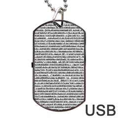 Code Dog Tag Usb Flash (one Side)