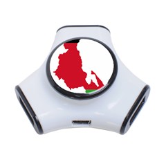 Malawi Flag Map Geography Outline 3-port Usb Hub by Sapixe