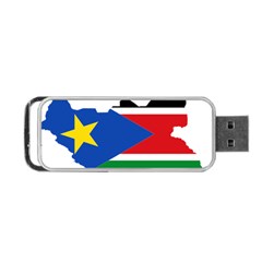 South Sudan Flag Map Geography Portable Usb Flash (two Sides)