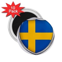 Flag Sweden Country Swedish Symbol 2 25  Magnets (10 Pack)  by Sapixe