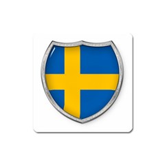 Flag Sweden Country Swedish Symbol Square Magnet by Sapixe