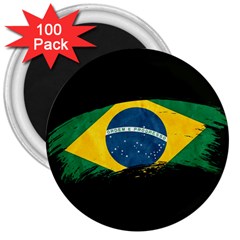 Flag Brazil Country Symbol 3  Magnets (100 Pack)