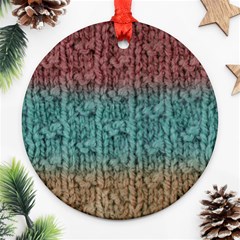 Knitted Wool Ombre 1 Ornament (round)