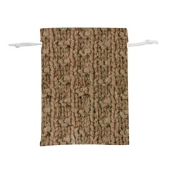 Knitted Wool Brown Lightweight Drawstring Pouch (s) by snowwhitegirl