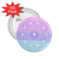 Vintage Pastel Mandala White 2 25  Buttons (100 Pack) 