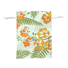 Peacock Flower Seamless Pattern Lightweight Drawstring Pouch (l)