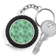 Lovely Peacock Feather Pattern With Flat Design Measuring Tape by Vaneshart