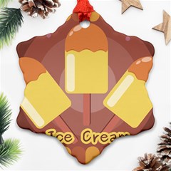 Cream Sweet Icecream Snowflake Ornament (two Sides) by Bajindul