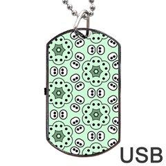 Background Texture Dots Pattern Dog Tag Usb Flash (one Side) by Simbadda
