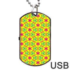 Pattern Texture Seamless Modern Dog Tag Usb Flash (one Side)