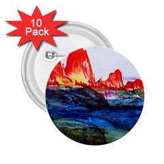 Fitzroy Argentina Chile Patagonia 2 25  Buttons (10 Pack)  by Wegoenart