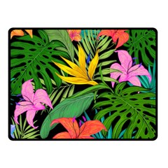 Tropical Greens Fleece Blanket (small) by Sobalvarro