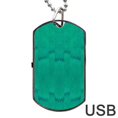 Love To One Color To Love Green Dog Tag Usb Flash (two Sides)