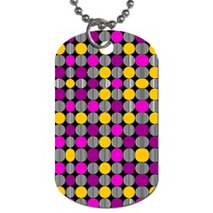 Polka Dots Two Times 4 Black Dog Tag (one Side) by impacteesstreetwearten