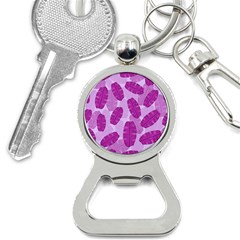 Exotic Tropical Leafs Watercolor Pattern Bottle Opener Key Chain by Vaneshart