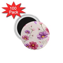 Vector Hand Drawn Cosmos Flower Pattern 1 75  Magnets (100 Pack)  by Sobalvarro