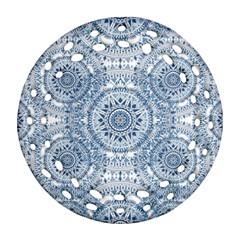 Boho Pattern Style Graphic Vector Round Filigree Ornament (two Sides) by Sobalvarro