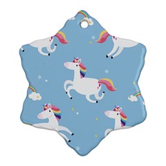 Unicorn Seamless Pattern Background Vector (2) Ornament (snowflake) by Sobalvarro