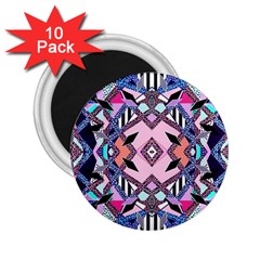 Marble Texture Print Fashion Style Patternbank Vasare Nar Abstract Trend Style Geometric 2 25  Magnets (10 Pack)  by Sobalvarro