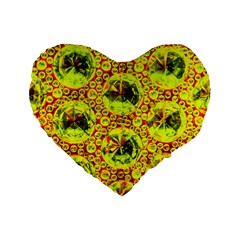 Cut Glass Beads Standard 16  Premium Flano Heart Shape Cushions by essentialimage