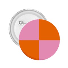 Mod Pink And Orange Squares 2 25  Buttons