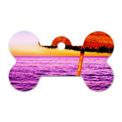 Pop Art Beach Umbrella  Dog Tag Bone (one Side) by essentialimage