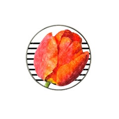 Tulip Watercolor Red And Black Stripes Hat Clip Ball Marker (10 Pack)
