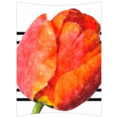 Tulip Watercolor Red And Black Stripes Back Support Cushion