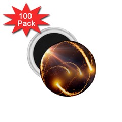 Flying Comets And Light Rays, Digital Art 1 75  Magnets (100 Pack)  by picsaspassion