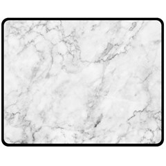 White Marble Texture Floor Background With Dark Gray Grey Texture Greek Marble Print Luxuous Real Marble Double Sided Fleece Blanket (medium)  by genx