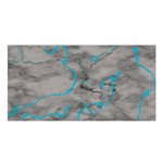 Marble light gray with bright cyan blue veins texture floor background retro neon 80s style neon colors print luxuous real marble Satin Shawl Front