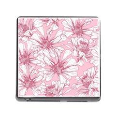 Pink Flowers Memory Card Reader (square 5 Slot) by Sobalvarro