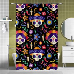 Dia De Los Muertos Shower Curtain 48  X 72  (small)  by Sobalvarro