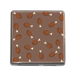 Turkey Leg Pattern - Thanksgiving Memory Card Reader (square 5 Slot) by Valentinaart