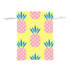 Summer Pineapple Seamless Pattern Lightweight Drawstring Pouch (m) by Sobalvarro