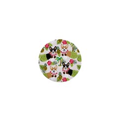 Corgis Hula Pattern 1  Mini Magnets