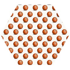 Orange Basketballs Wooden Puzzle Hexagon