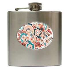 Baatik Floral Print Hip Flask (6 Oz) by designsbymallika