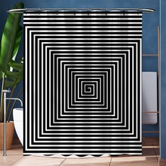 Maze Design Black White Background Shower Curtain 60  X 72  (medium)  by HermanTelo