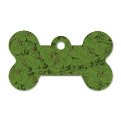 Groyper Pepe The Frog Original Meme Funny Kekistan Green Pattern Dog Tag Bone (two Sides) by snek