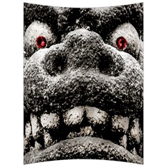 Monster Sculpture Extreme Close Up Illustration 2 Back Support Cushion by dflcprintsclothing