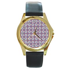Df Donos Grid Round Gold Metal Watch