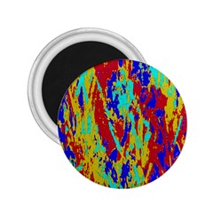 Multicolored Vibran Abstract Textre Print 2 25  Magnets by dflcprintsclothing