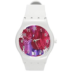 Pattern 17 Round Plastic Sport Watch (m) by Sobalvarro