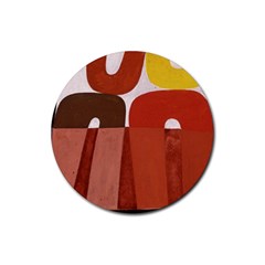 Sophie Taeuber Arp, Composition À Motifs D arceaux Ou Composition Horizontale Verticale Rubber Coaster (round)  by Sobalvarro