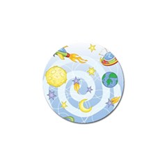 Science Fiction Outer Space Golf Ball Marker by Wegoenart