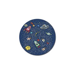 Cat Cosmos Cosmonaut Rocket Golf Ball Marker (4 Pack)