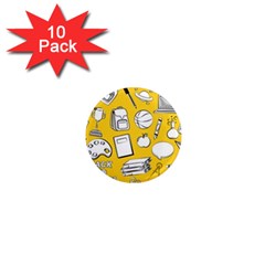 Pattern With Basketball Apple Paint Back School Illustration 1  Mini Magnet (10 Pack) 