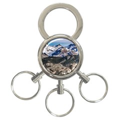 El Chalten Landcape Andes Patagonian Mountains, Agentina 3-ring Key Chain by dflcprintsclothing