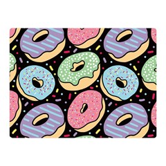 Colorful Donut Seamless Pattern On Black Vector Double Sided Flano Blanket (mini)  by Sobalvarro